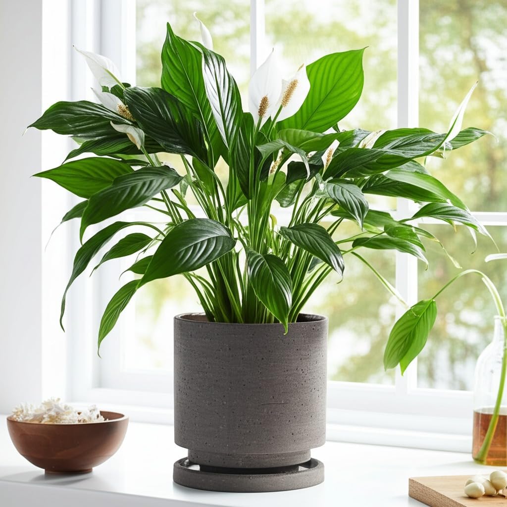 Nihow 5.7 Inch Plant Pot Charcoal Gray